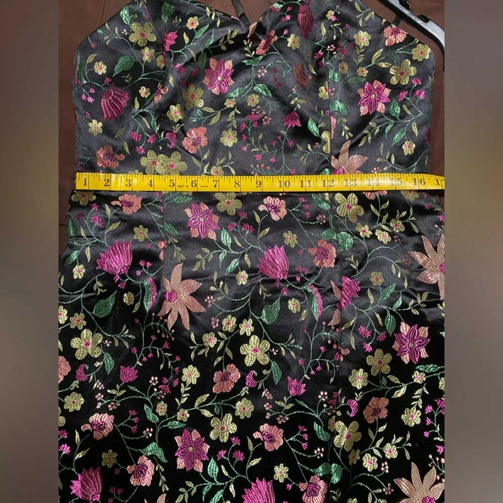 Lulu's Black Maxi Dress with Pink Floral Design - Picture 8 of 10